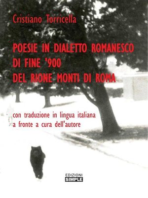 cover image of Poesie in dialetto romanesco, di fine '900, del Rione Monti di Roma